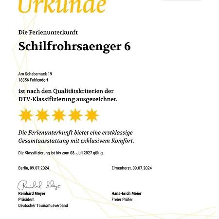 בית נופש Schilfrohrsaenger 6 *